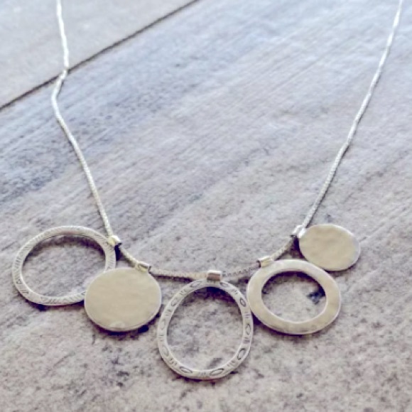 Silpada Vintage Rare Sterling Silver Varied Circles Necklace - Picture 8 of 15